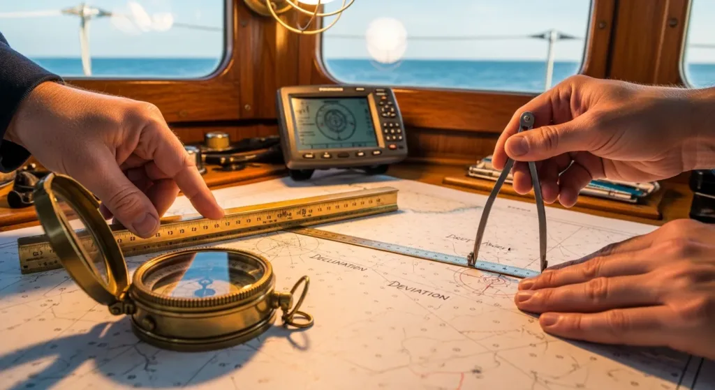 Declinazione, deviazione e angolo di deriva: come si correggono